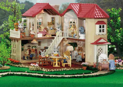  Calico Critters 2059 Townhome - with lights that turn on and off!